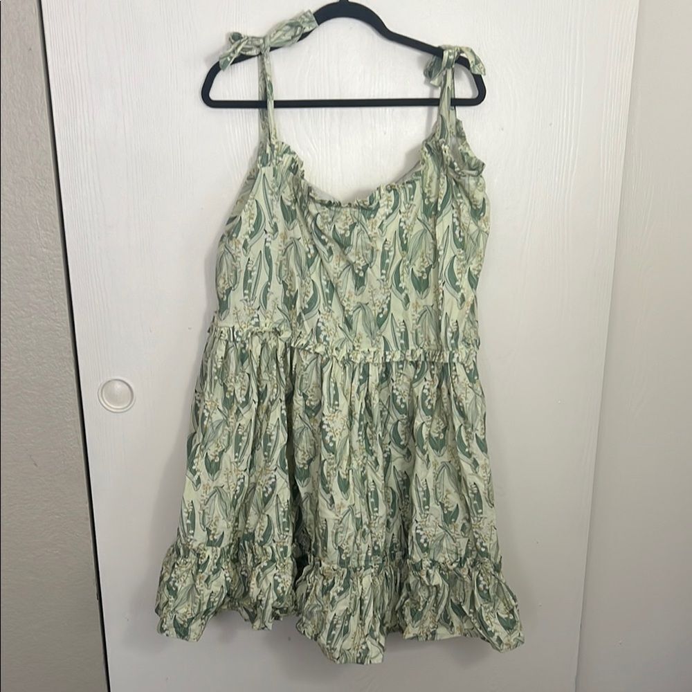 Lily of the Valley women’s spaghetti tie ruffle dress